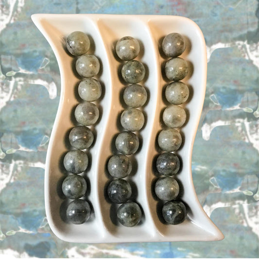 LABRADORITE 20mm Sphere - 1 or Sets ‚Äì Pocket Crystal Ball with Gemstone Info Card for Energy Work, Meditation, Decor & Gifts