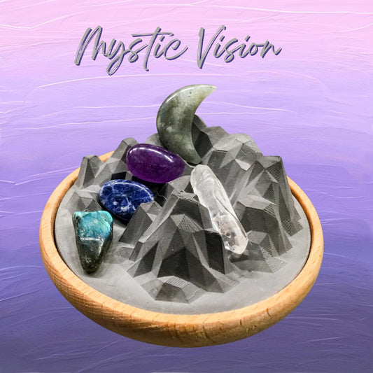 Passive Diffuser Crystal Aromatherapy Set ‚ Mystic Vision | Labradorite & Sodalite for Intuition and Insight | Spiritual Meditation Gift