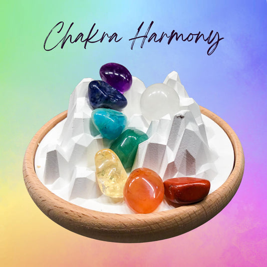 Passive Diffuser Crystal Aromatherapy Set, Chakra Harmony | Seven Chakra Stones for Balance and Alignment | Yoga and Wellness Gift