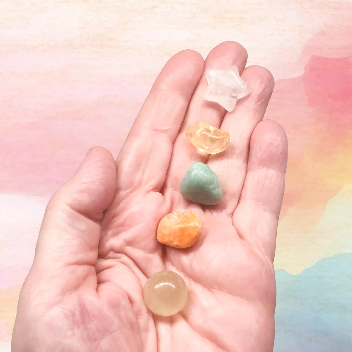 Passive Diffuser Crystal Aromatherapy Set, Radiant Light | Sunstone and Citrine for Joy and Positivity | Happiness Crystal Gift