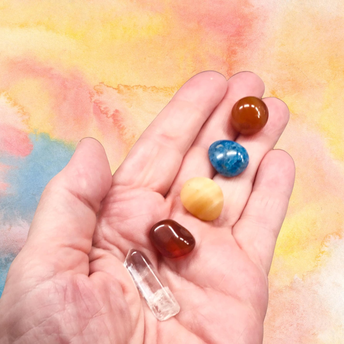 Passive Diffuser Crystal Aromatherapy Set, Creative Flow | Blue Apatite and Carnelian for Inspiration | Artist and Creativity Gift
