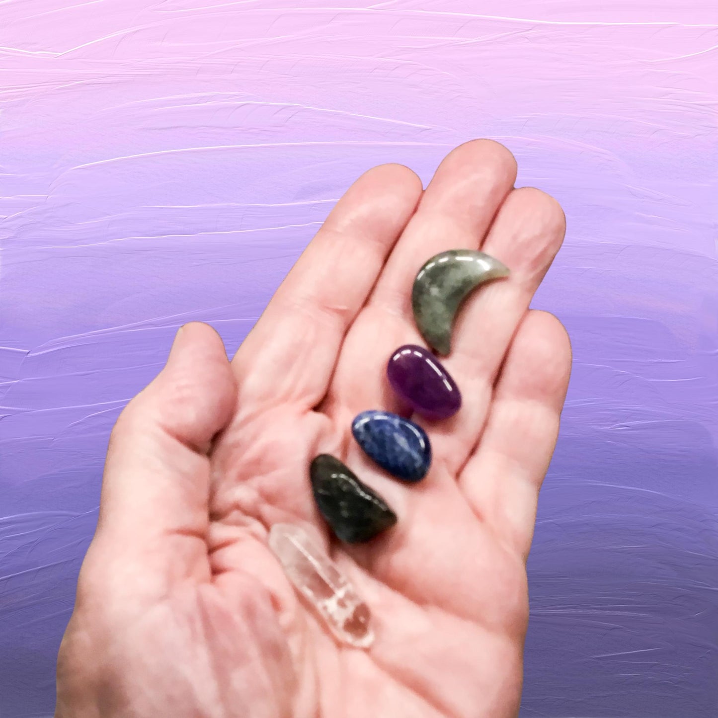 Passive Diffuser Crystal Aromatherapy Set ‚ Mystic Vision | Labradorite & Sodalite for Intuition and Insight | Spiritual Meditation Gift