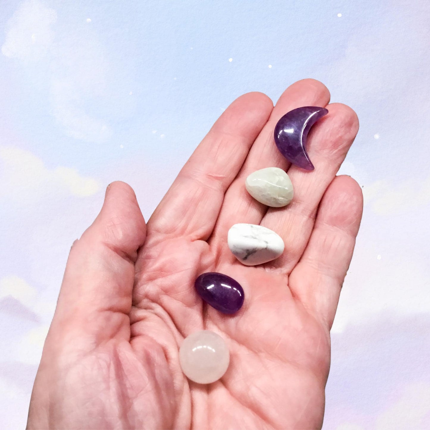 Passive Diffuser Crystal Aromatherapy Set, Dreamscape | Amethyst and Moonstone for Sleep and Dreams | Bedtime Relaxation Gift