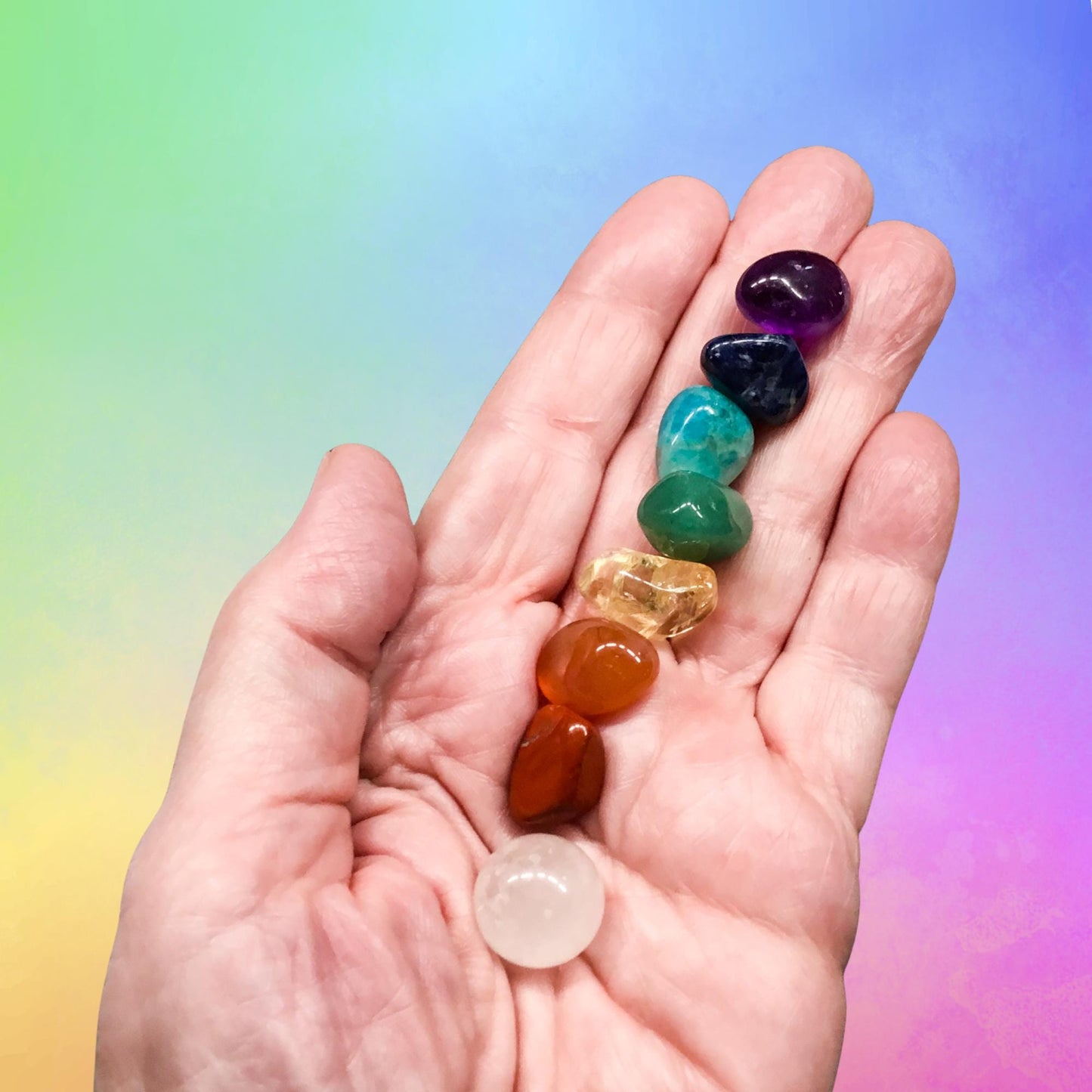 Passive Diffuser Crystal Aromatherapy Set, Chakra Harmony | Seven Chakra Stones for Balance and Alignment | Yoga and Wellness Gift