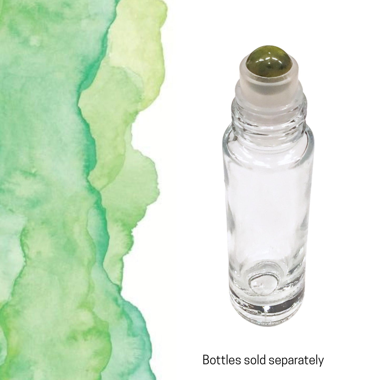 Green Jade Gemstone Rollerball | Harmony & Good Fortune | Fits 5ml and 10ml Roller Bottles