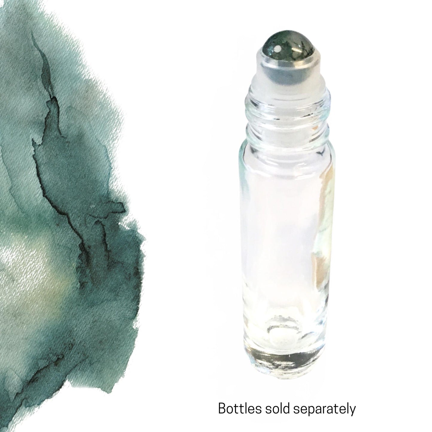 Moss Agate Gemstone Rollerball | Growth & Balance | Fits 5ml and 10ml Roller Bottles