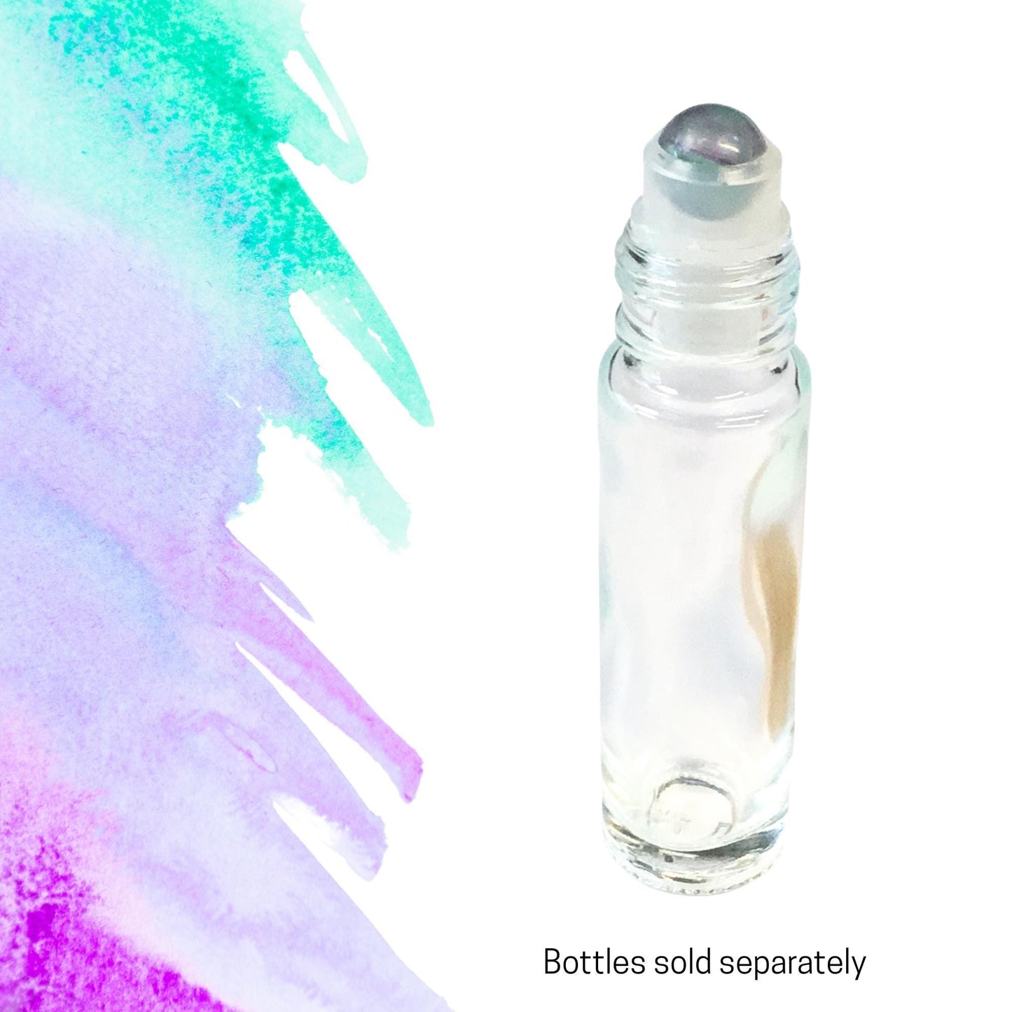 Rainbow Fluorite Gemstone Rollerball | Focus & Clarity | Fits 5ml and 10ml Roller Bottles