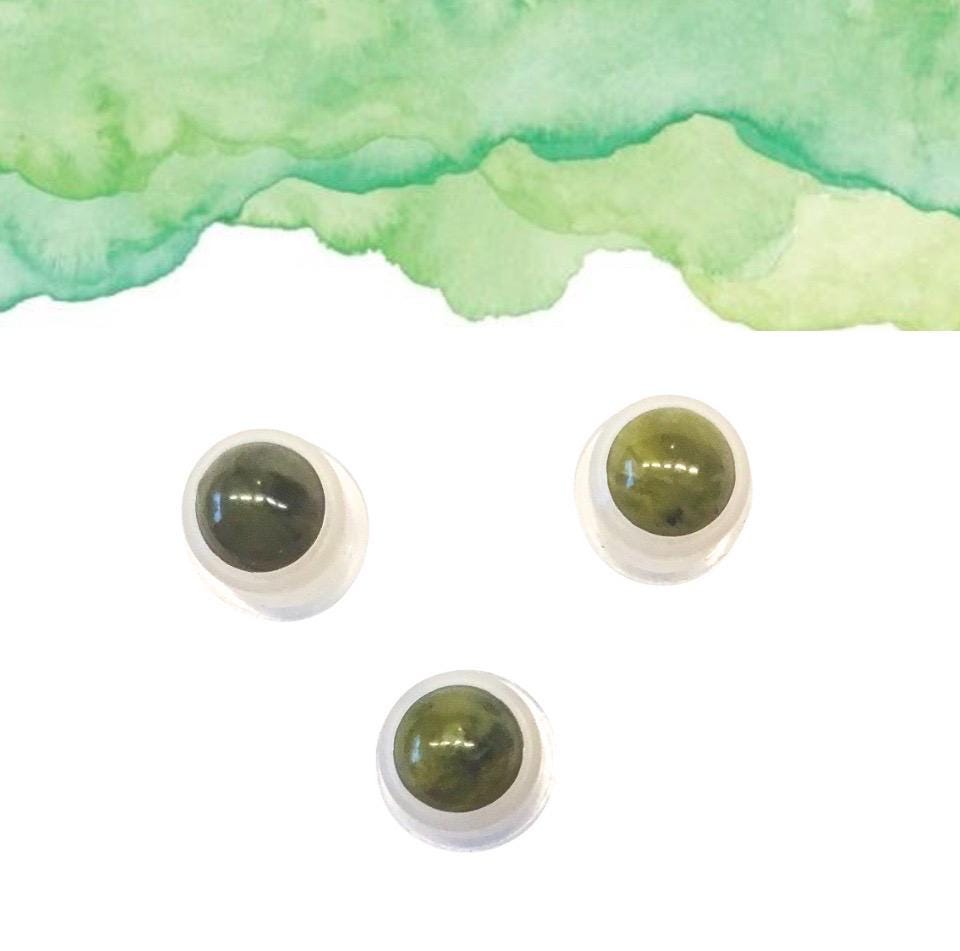 Green Jade Gemstone Rollerball | Harmony & Good Fortune | Fits 5ml and 10ml Roller Bottles