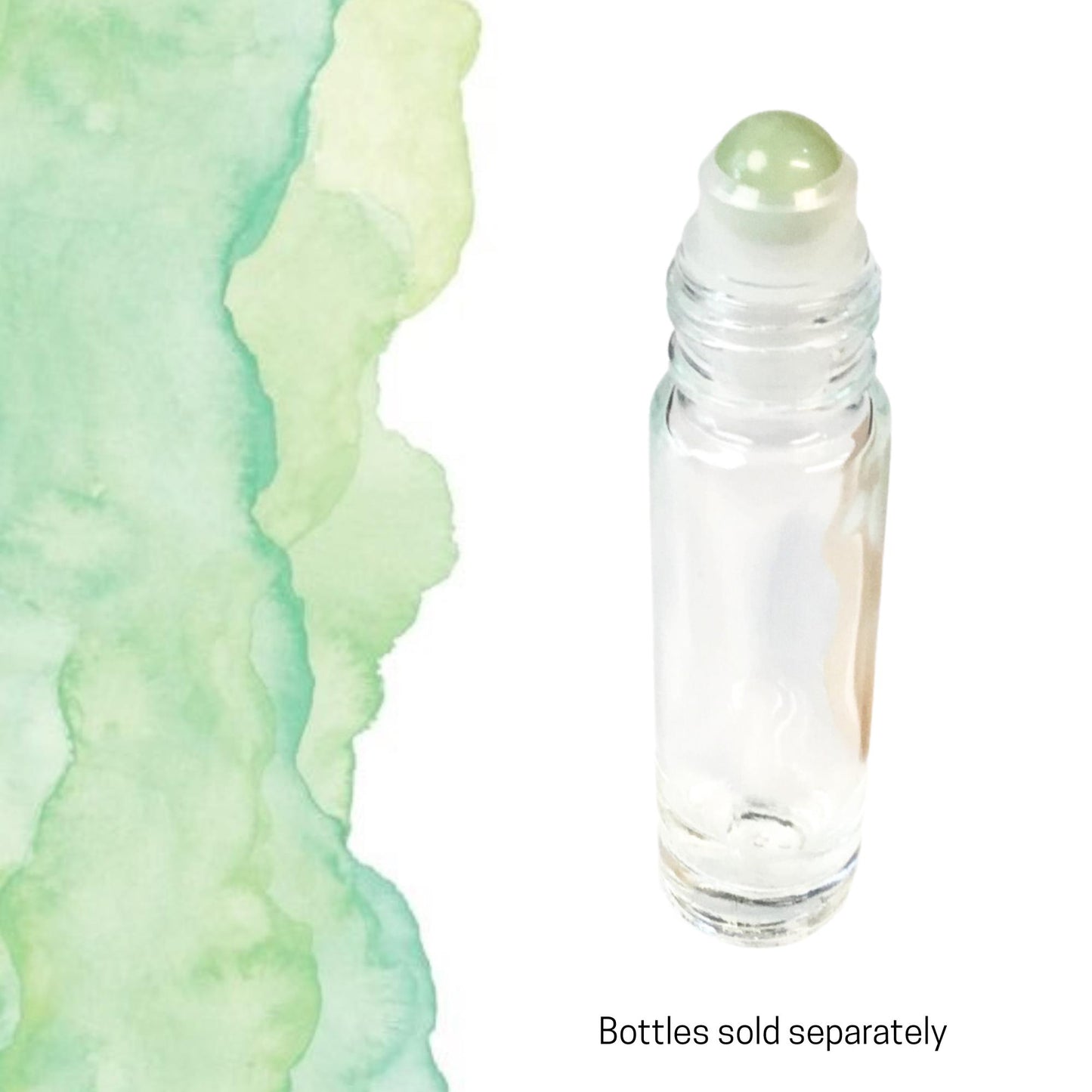 Pale Green Jade Gemstone Rollerball | Harmony & Good Fortune | Fits 5ml and 10ml Roller Bottles