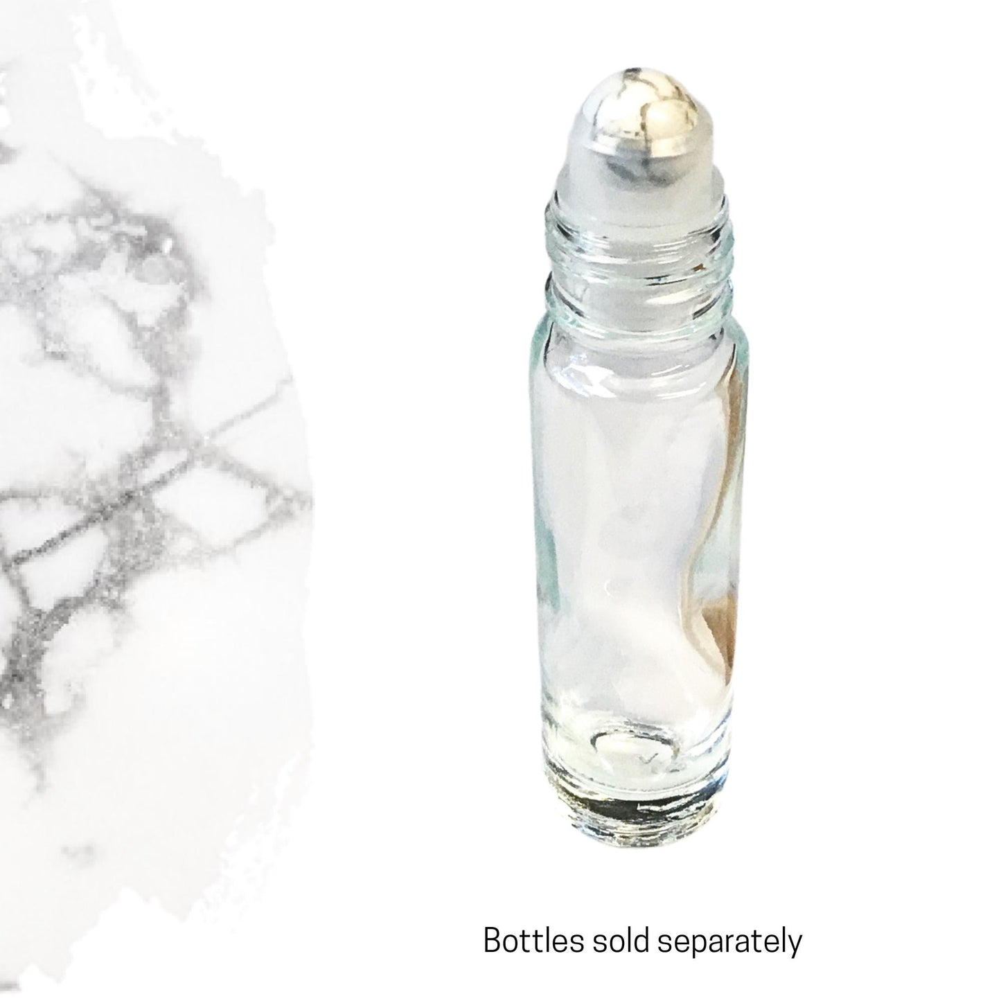Howlite Gemstone Rollerball | Calm & Patience | Fits 5ml and 10ml Roller Bottles