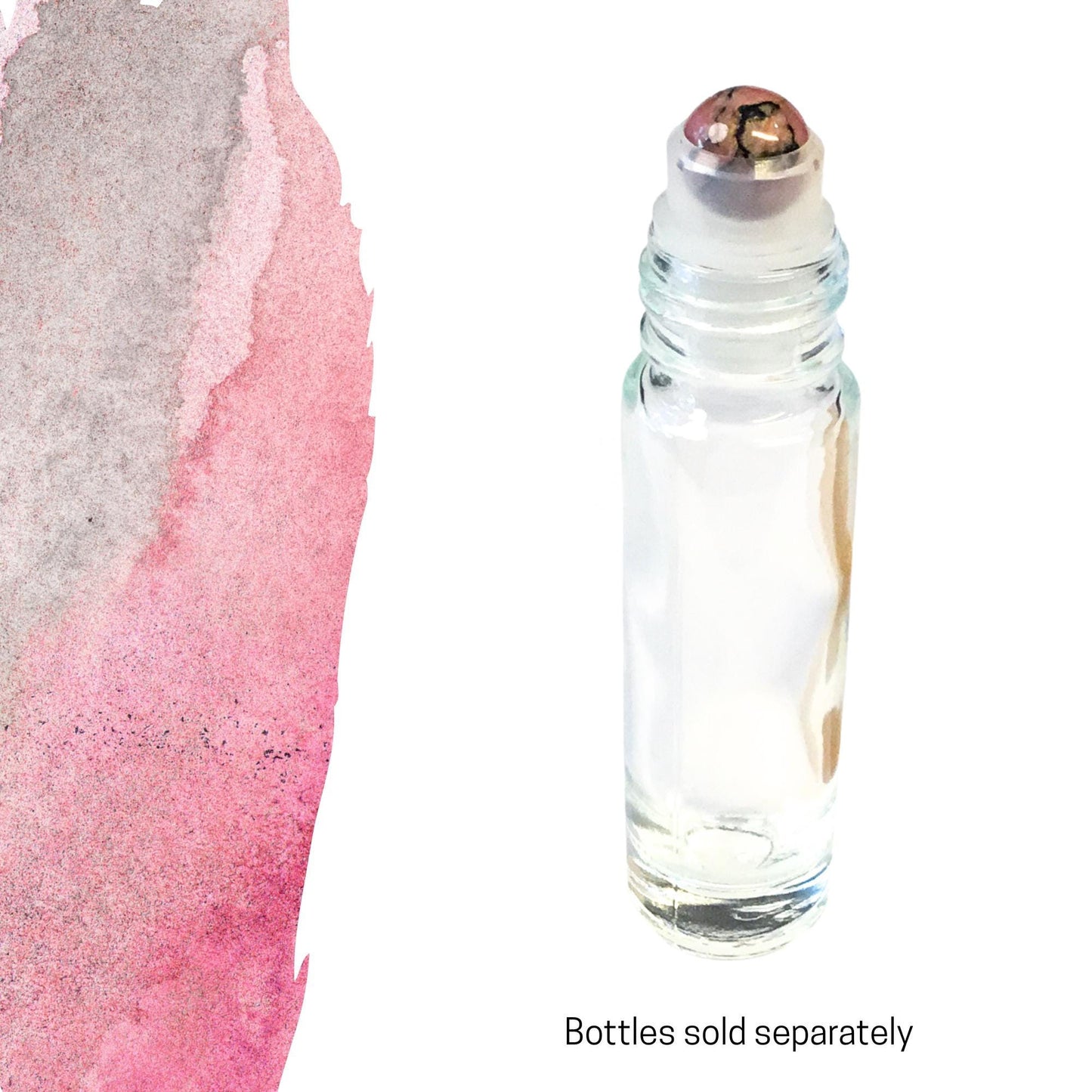Rhodonite Gemstone Rollerball | Emotional Healing & Balance | Fits 5ml and 10ml Roller Bottles