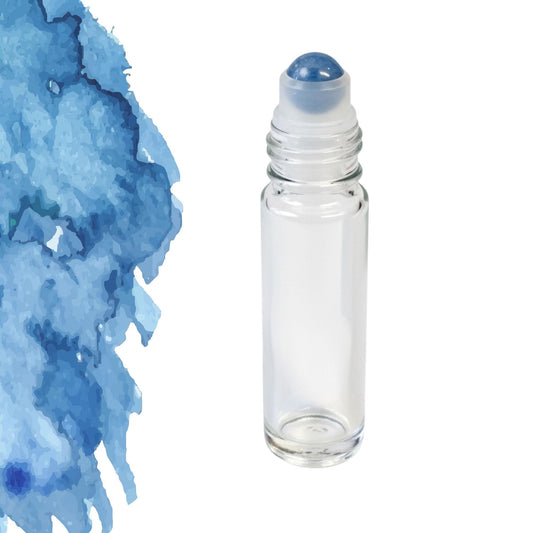 Blue Aventurine Gemstone Roller Bottle, Calm & Focus, Crystal Rollerball, 5ml or 10ml