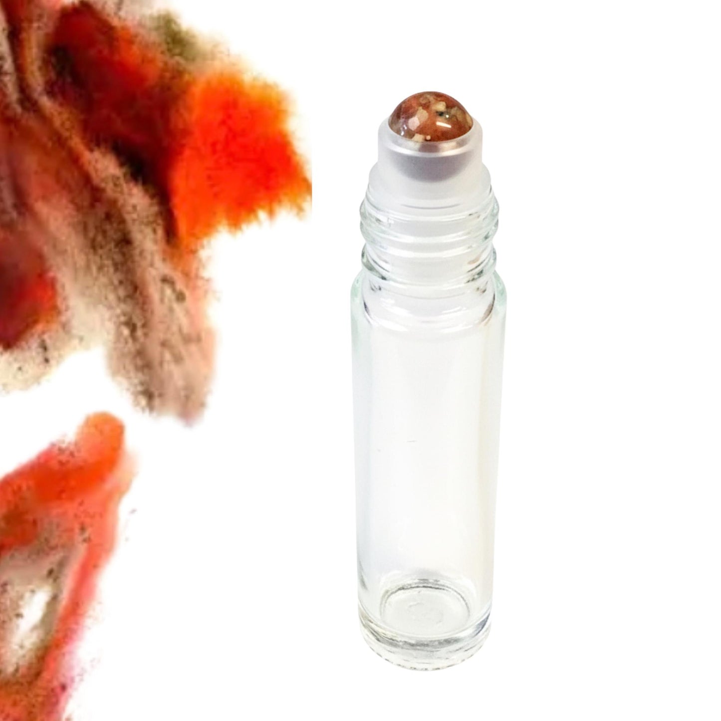 Brecciated Jasper Gemstone Roller Bottle, Strength & Stability, Crystal Rollerball, 5ml or 10ml