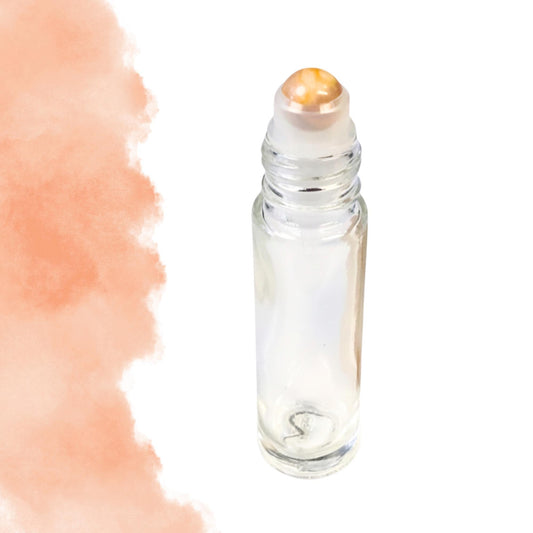 Peach Moonstone Gemstone Roller Bottle, Emotional Balance & Nurturing, Crystal Rollerball, 5ml or 10ml