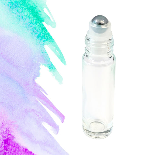 Rainbow Fluorite Gemstone Roller Bottle, Focus & Clarity, Crystal Rollerball, 5ml or 10ml