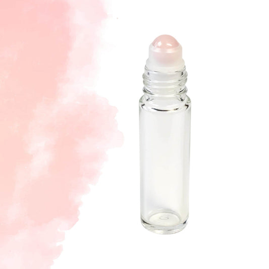 Rose Quartz Gemstone Roller Bottle, Love & Self-Care, Crystal Rollerball, 5ml or 10ml