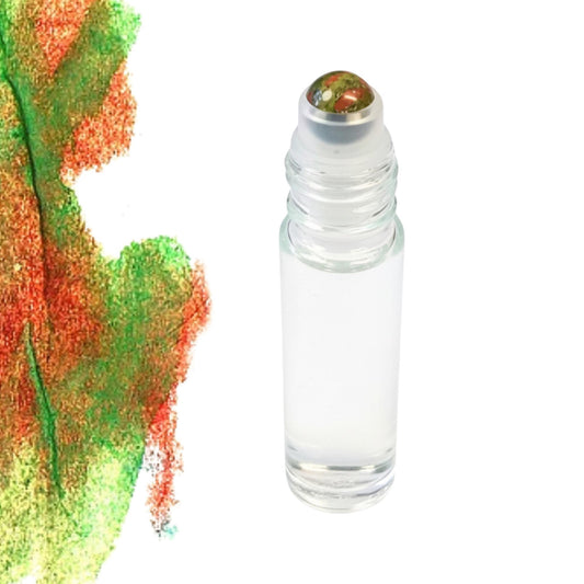 Unakite Gemstone Roller Bottle, Emotional Balance & Growth, Crystal Rollerball, 5ml or 10ml