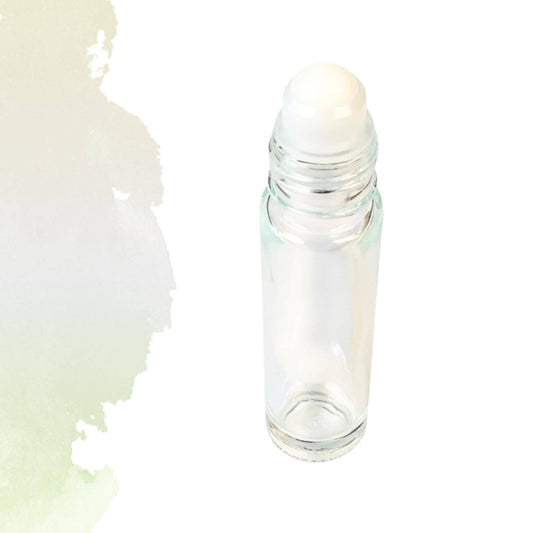 White Jade Gemstone Roller Bottle, Peace & Clarity, Crystal Rollerball, 5ml or 10ml