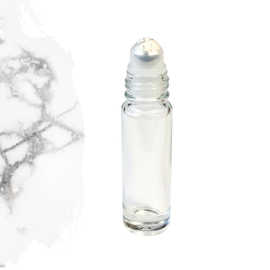 Howlite Gemstone Roller Bottle, Calm & Patience,  Crystal Rollerball, 5ml or 10ml