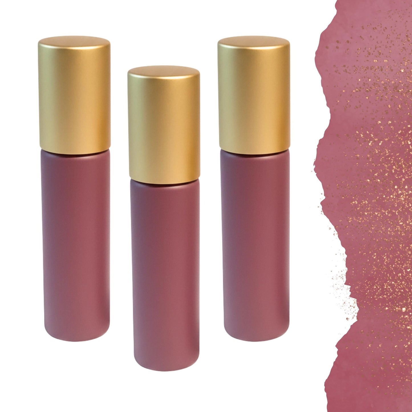 Sunrise Red Glass Gemstone Roller Bottle • Crystal Rollerball • 49 Gemstone Choices • 5ml or 10ml