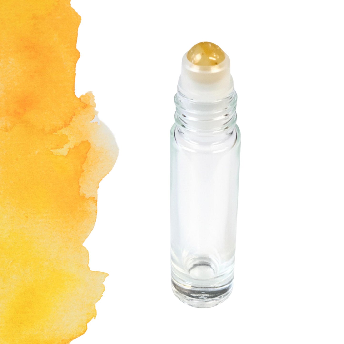 Citrine Gemstone Roller Bottle, Abundance & Positivity, Crystal Rollerball, 5ml or 10ml
