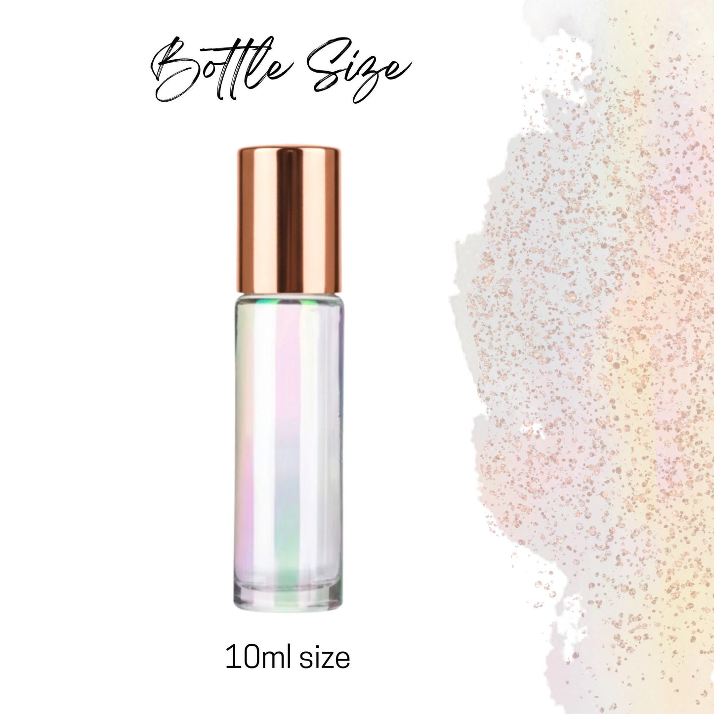Iridescent Gemstone Roller Bottle • Crystal Rollerball • 10ml • Essential Oil Roller • 49 Gemstone Choices
