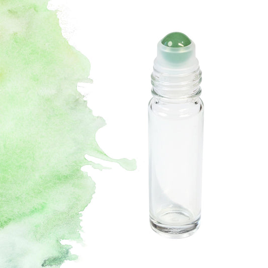 Green Aventurine Gemstone Roller Bottle, Luck & Growth, Crystal Rollerball, 5ml or 10ml
