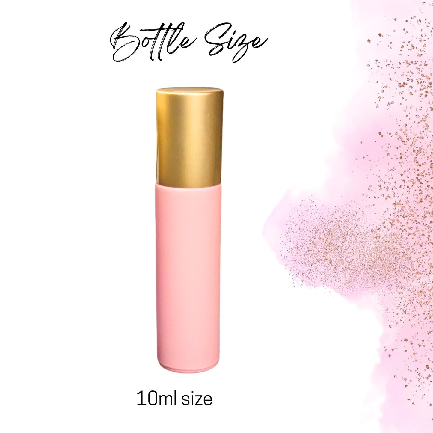 Matte Pink Gemstone Roller Bottle • 49 Crystal Rollerball Choices • 10ml • Essential Oil Roller • Refillable