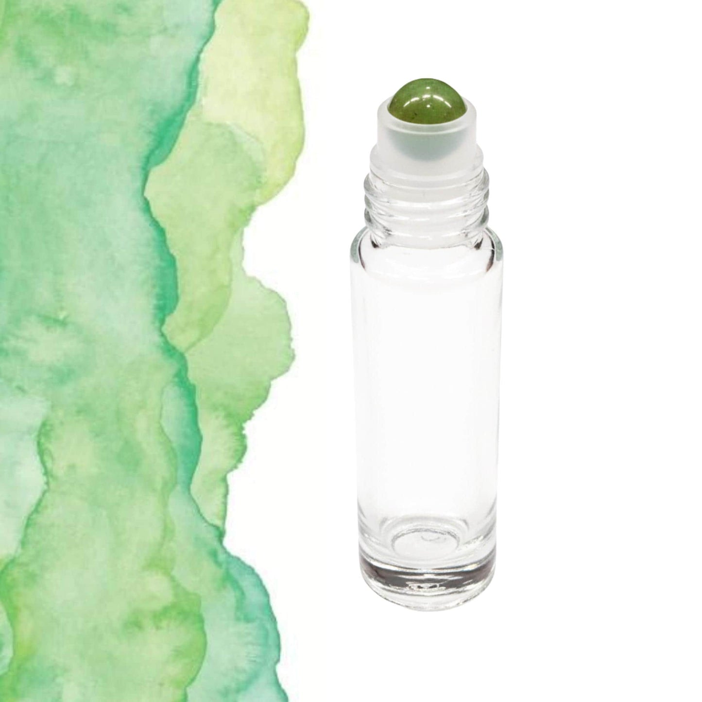 Green Jade Gemstone Roller Bottle, Peace & Harmony, Crystal Rollerball, 5ml or 10ml