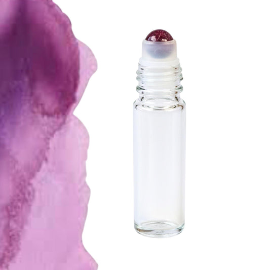 Lepidolite Gemstone Roller Bottle, Calm & Emotional Balance, Crystal Rollerball, 5ml or 10ml
