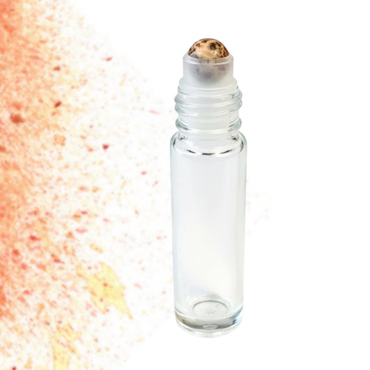 Leopard Jasper Gemstone Roller Bottle, Strength & Stability, Crystal Rollerball, 5ml or 10ml