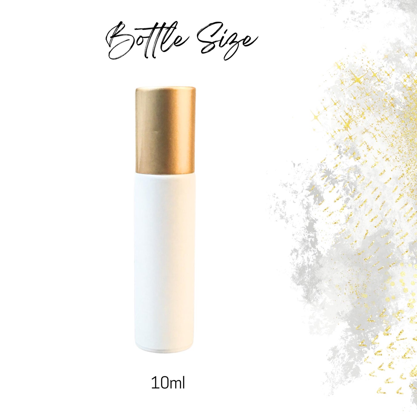 Classic White Glass Gemstone Roller Bottle • Classic Collection • Crystal Rollerball • 49 Gemstone Choices • 10ml