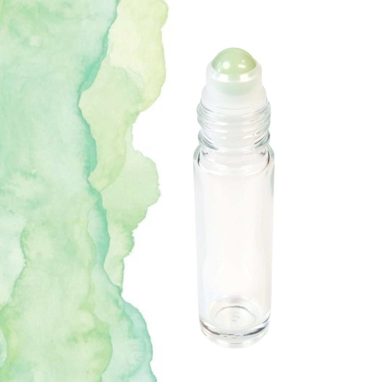 Pale Green Jade Gemstone Roller Bottle, Harmony & Prosperity, Crystal Rollerball, 5ml or 10ml