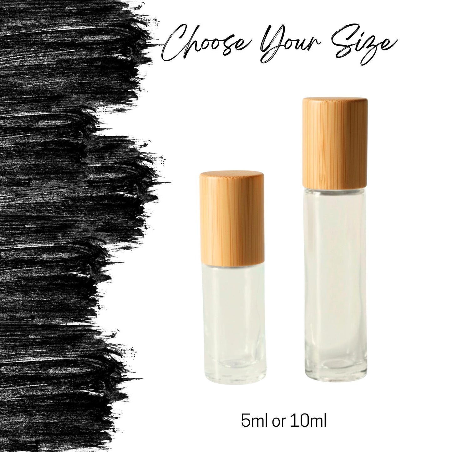Black Tourmaline Gemstone Roller Bottle, Grounding & Protection,  Crystal Rollerball, 5ml or 10ml