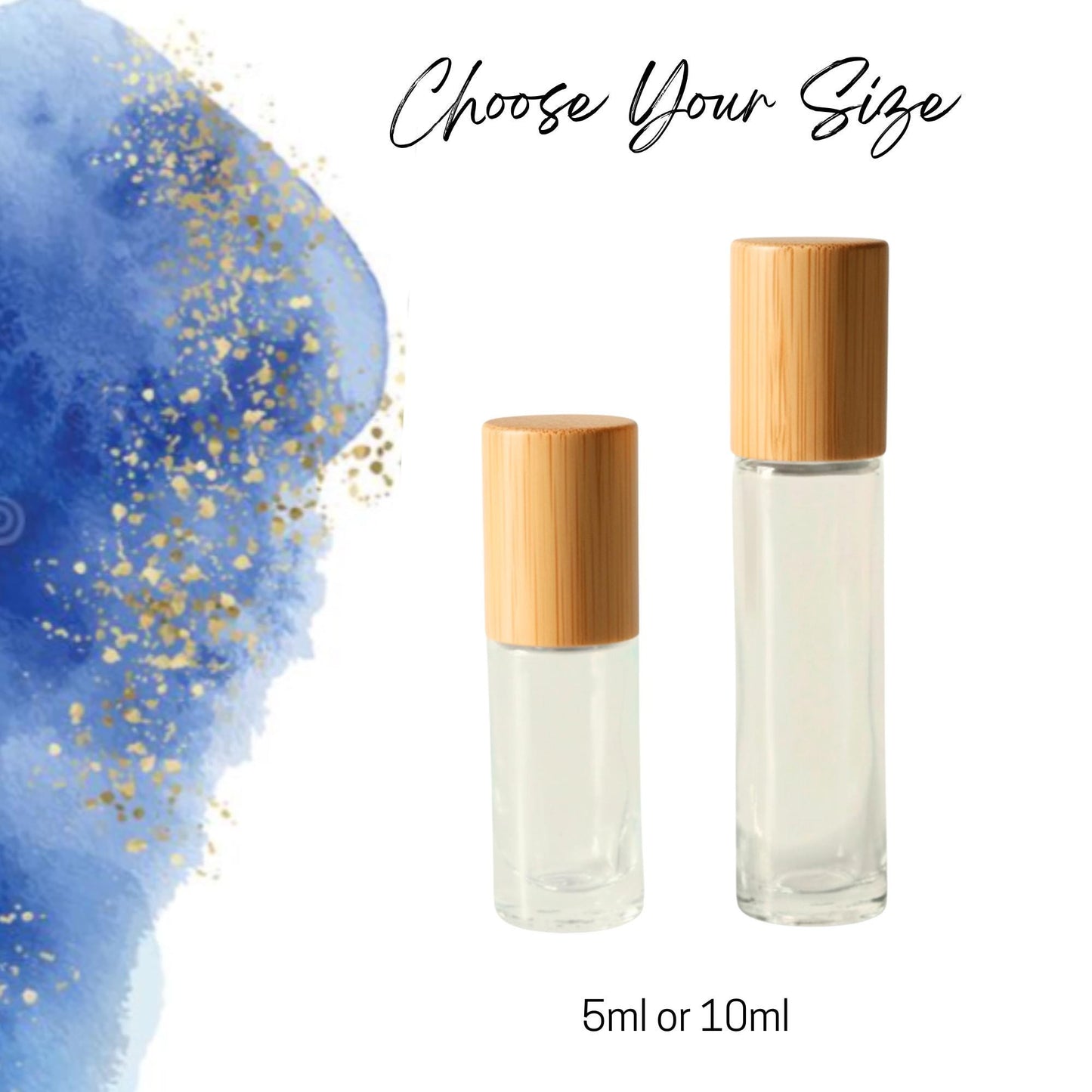 Blue Goldstone Gemstone Roller Bottle, Confidence & Motivation, Crystal Rollerball, 5ml or 10ml