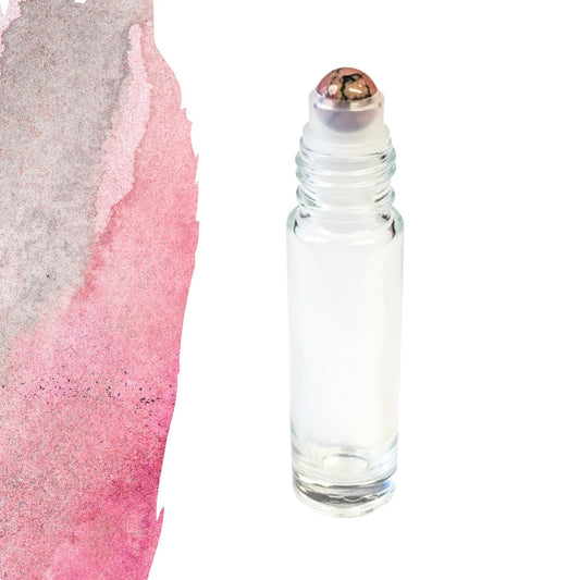 Rhodonite Gemstone Roller Bottle, Emotional Healing & Compassion, Crystal Rollerball, 5ml or 10ml