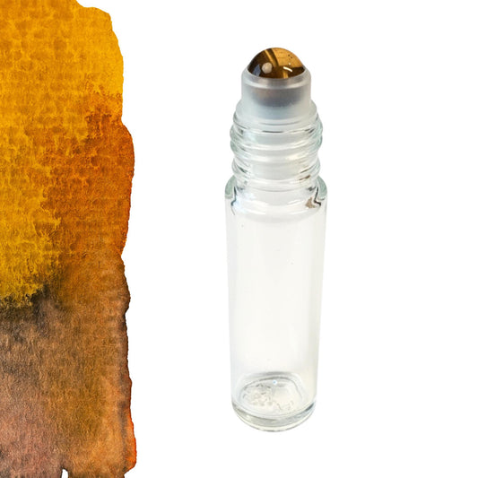 Tiger Eye Gemstone Roller Bottle, Confidence & Focus, Crystal Rollerball, 5ml or 10ml