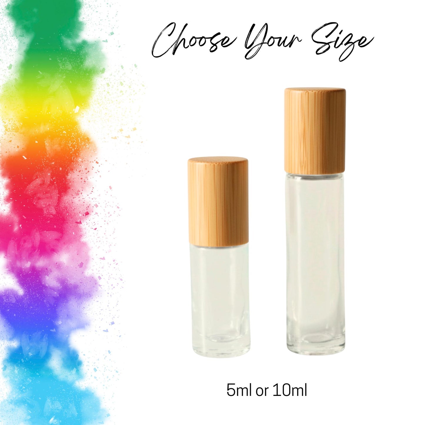 Clear Quartz Gemstone Roller Bottle, Clarity & Balance, Crystal Rollerball, 5ml or 10ml