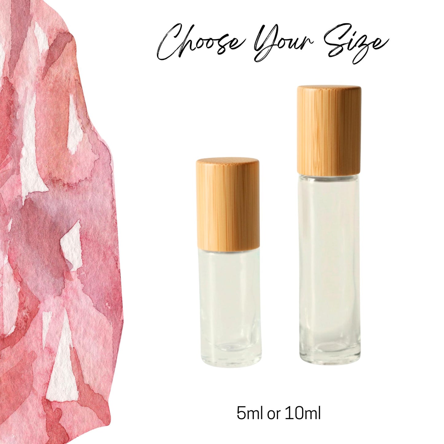 Fire Quartz Gemstone Roller Bottle, Focus & Vitality, Crystal Rollerball, 5ml or 10ml