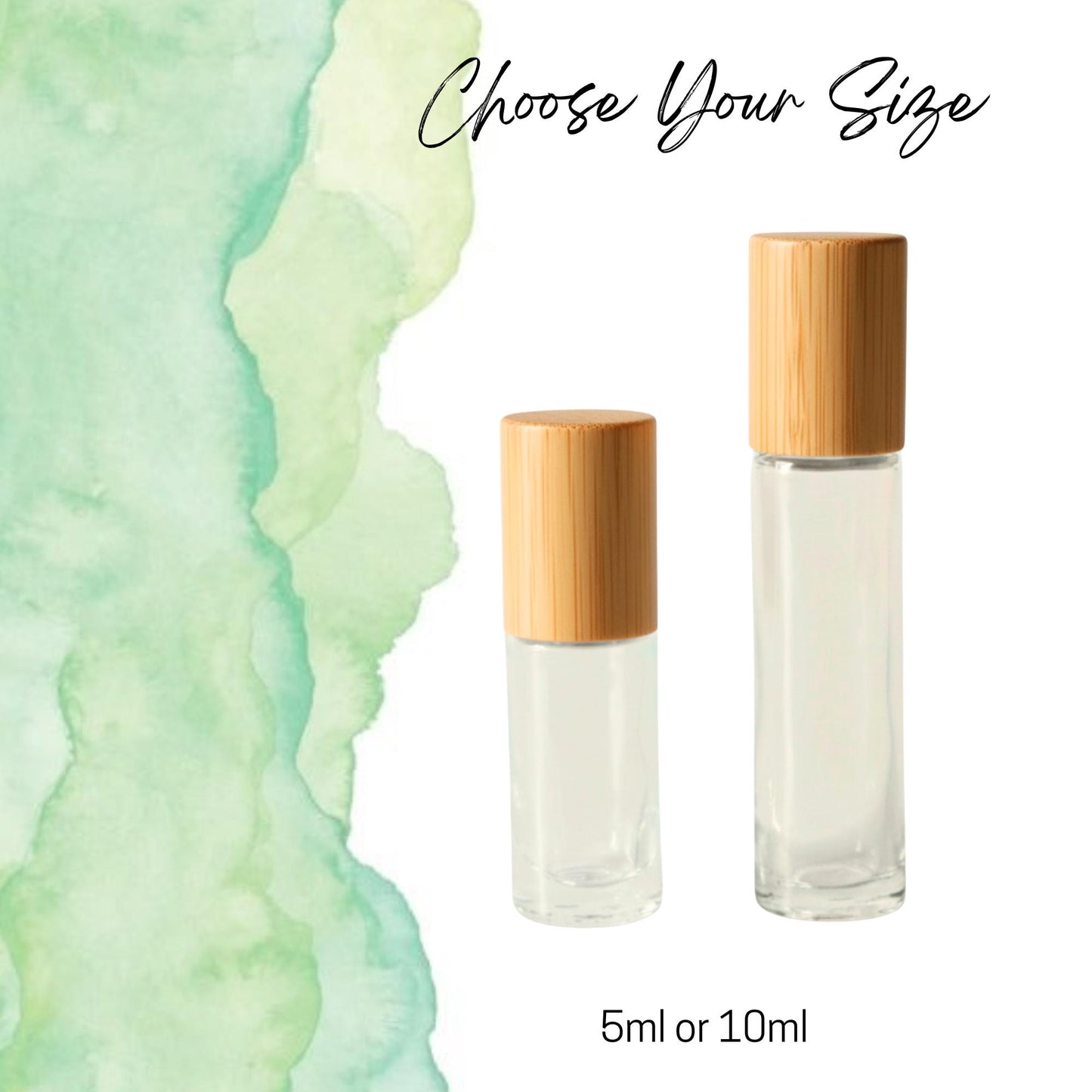 Pale Green Jade Gemstone Roller Bottle, Harmony & Prosperity, Crystal Rollerball, 5ml or 10ml