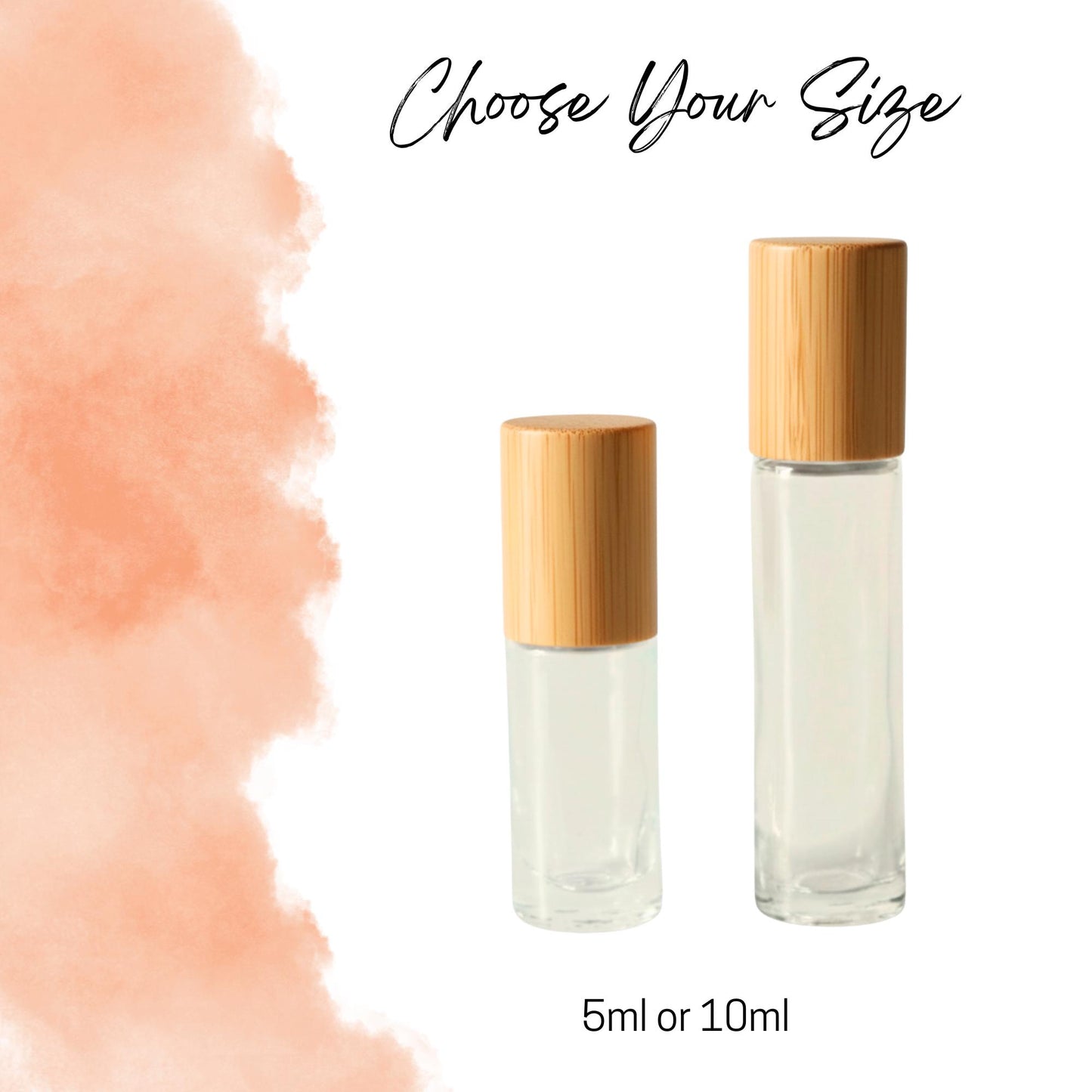 Peach Moonstone Gemstone Roller Bottle, Emotional Balance & Nurturing, Crystal Rollerball, 5ml or 10ml