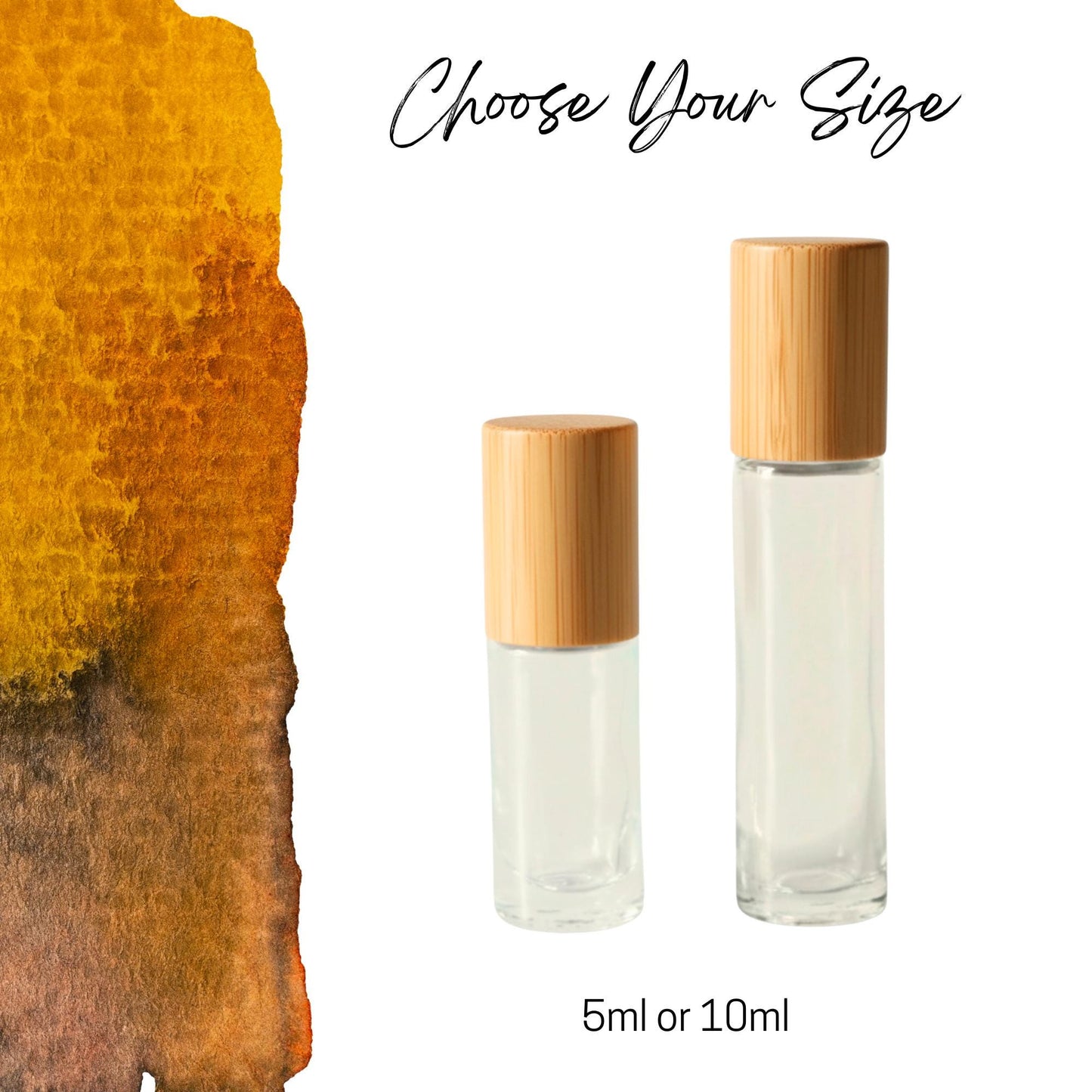 Tiger Eye Gemstone Roller Bottle, Confidence & Focus, Crystal Rollerball, 5ml or 10ml