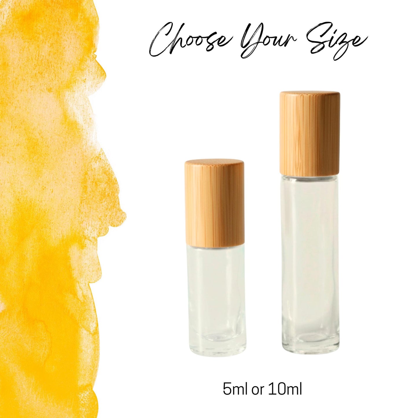 Topaz Gemstone Roller Bottle, Clarity & Confidence, Crystal Rollerball, 5ml or 10ml