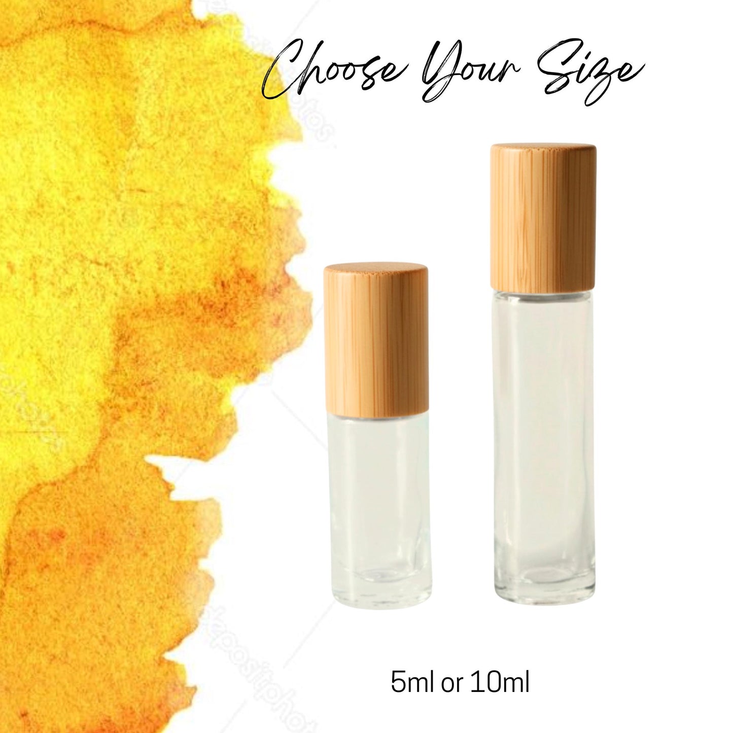 Yellow Jade Gemstone Roller Bottle, Joy & Confidence, Crystal Rollerball, 5ml or 10ml