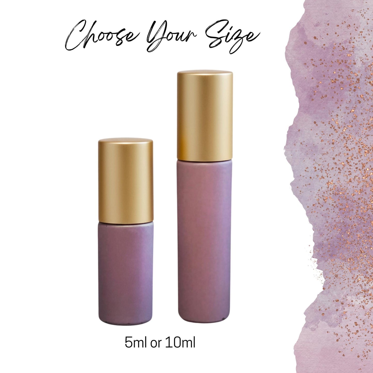 Meadow Plum Glass Gemstone Roller Bottle • Crystal Rollerball • 49 Gemstone Choices • 5ml or 10ml