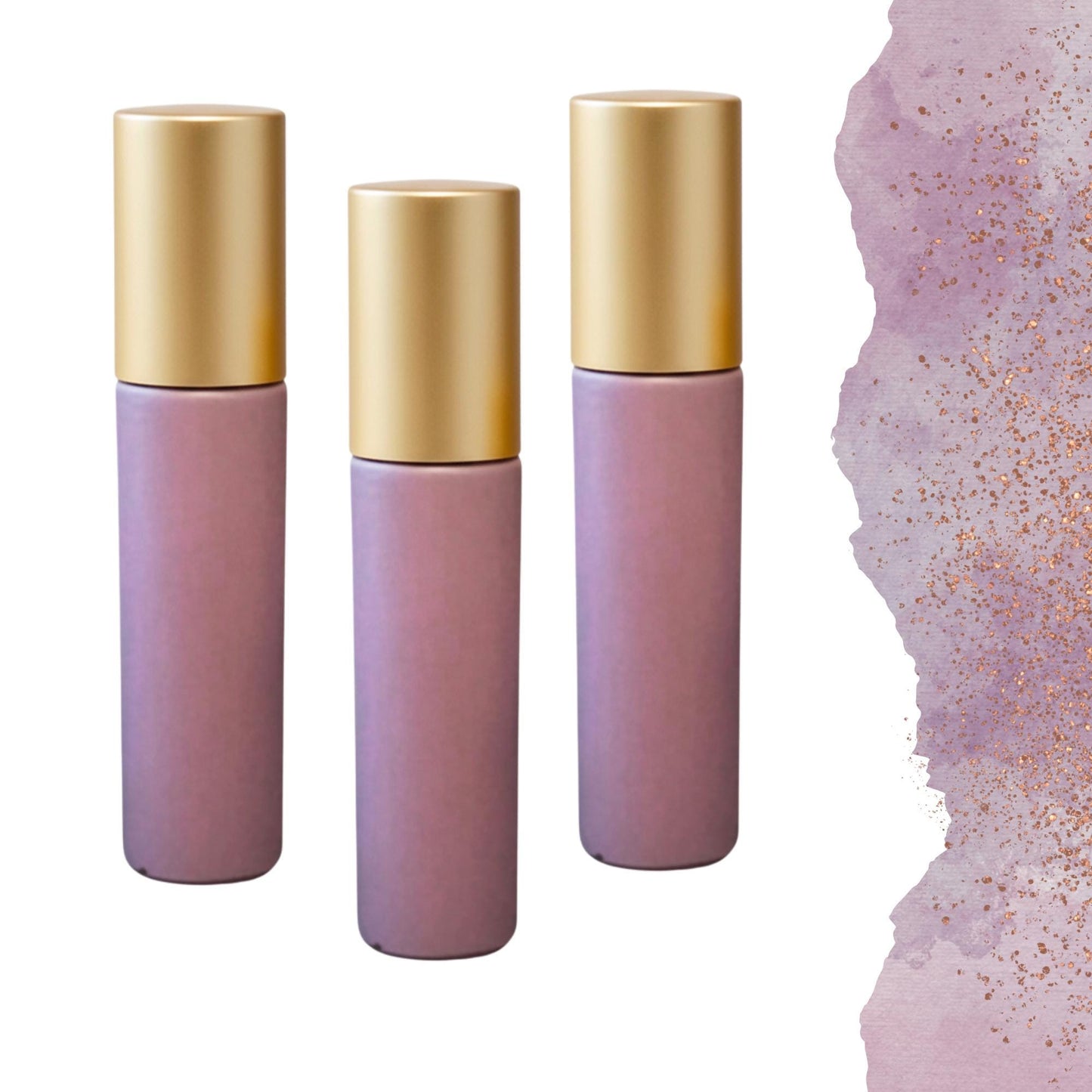 Meadow Plum Glass Gemstone Roller Bottle • Crystal Rollerball • 49 Gemstone Choices • 5ml or 10ml