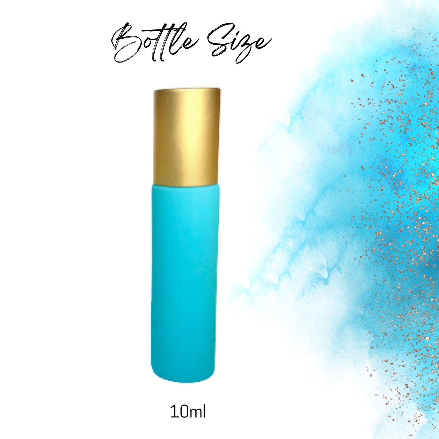 Matte Turquoise Gemstone Roller Bottle • 49 Crystal Rollerball Choices • 10ml • Essential Oil Roller • Refillable