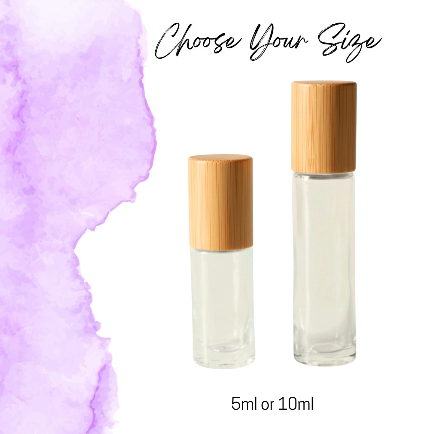 Amethyst Gemstone Roller Bottle, Calm & Clarity, Crystal Rollerball, 5ml or 10ml