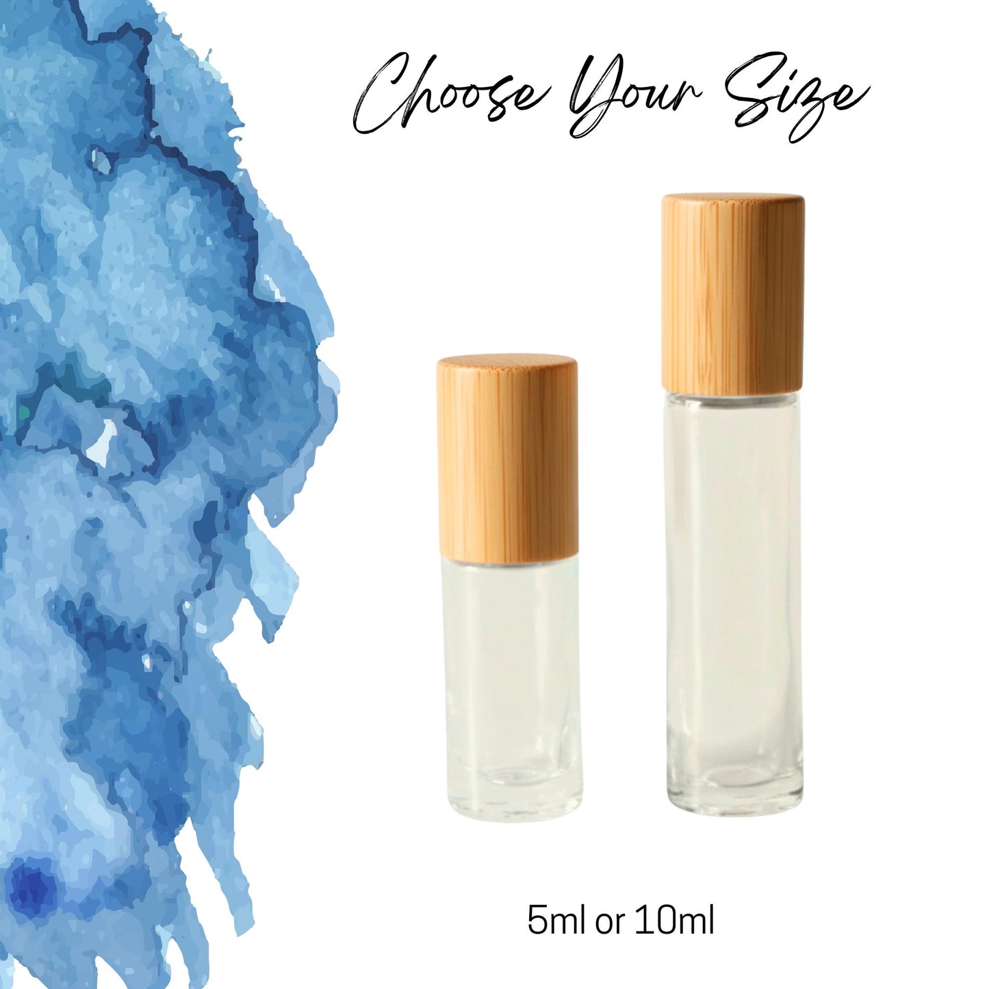 Blue Aventurine Gemstone Roller Bottle, Calm & Focus, Crystal Rollerball, 5ml or 10ml