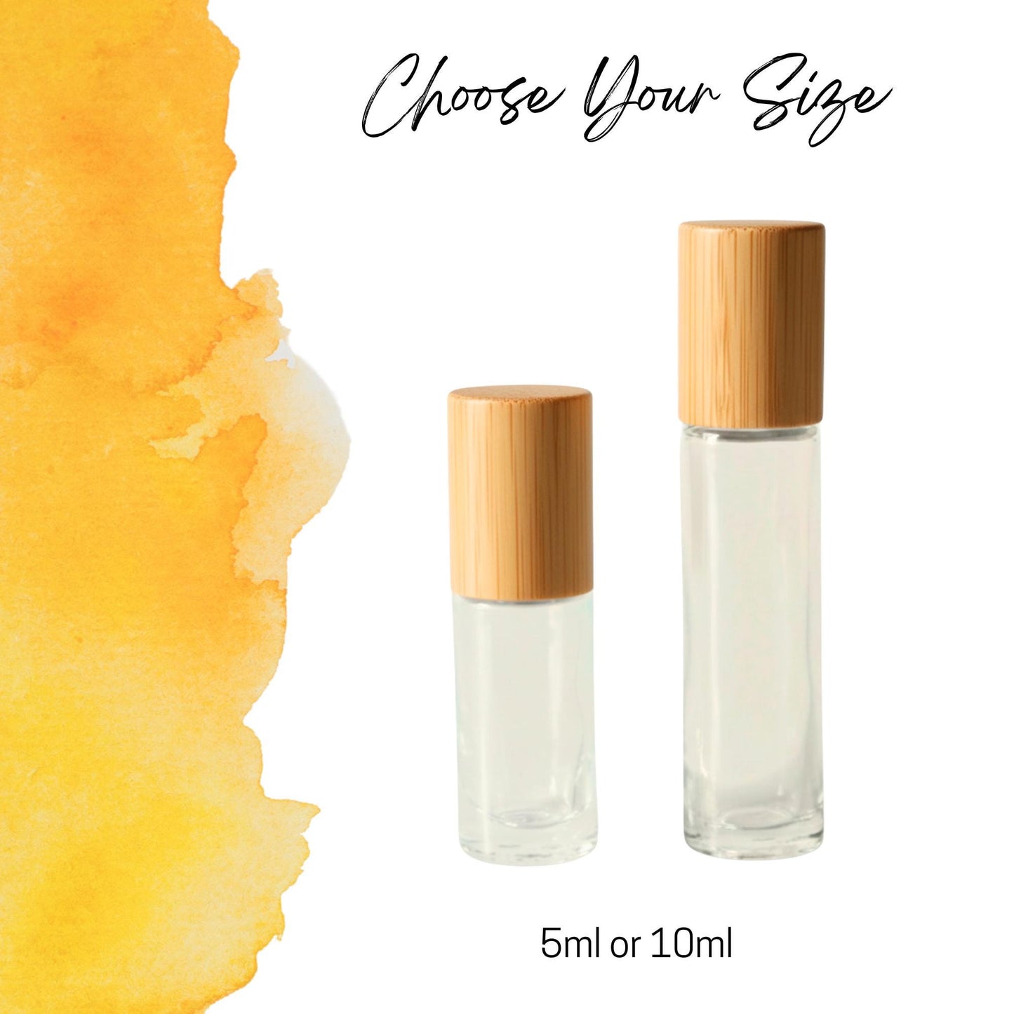 Citrine Gemstone Roller Bottle, Abundance & Positivity, Crystal Rollerball, 5ml or 10ml
